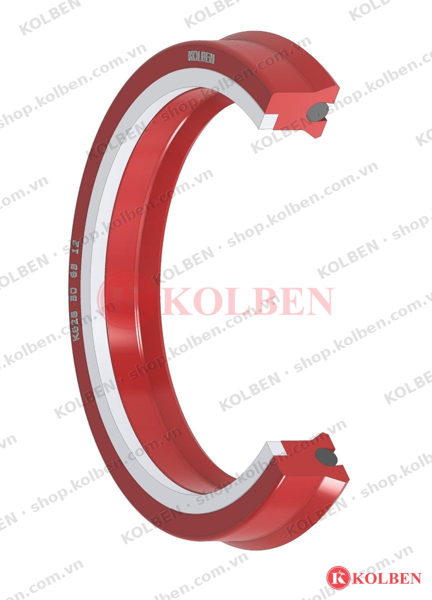 Mô hình 3D phớt K628 50 65 12 có mã và logo KOLBEN đúc nổi trên thân phớt
