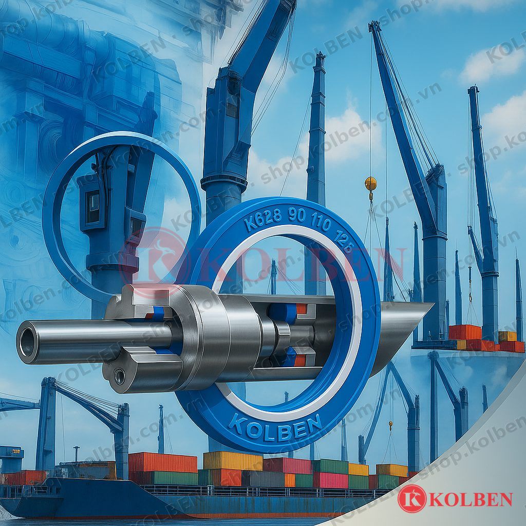Phớt K628 KOLBEN cho xy lanh thủy lực cẩu cảng, cẩu tàu tải nặng